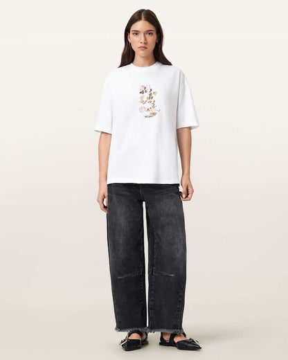 AllSaints Oneness Etta Oversized T Shirt Women's White Women's