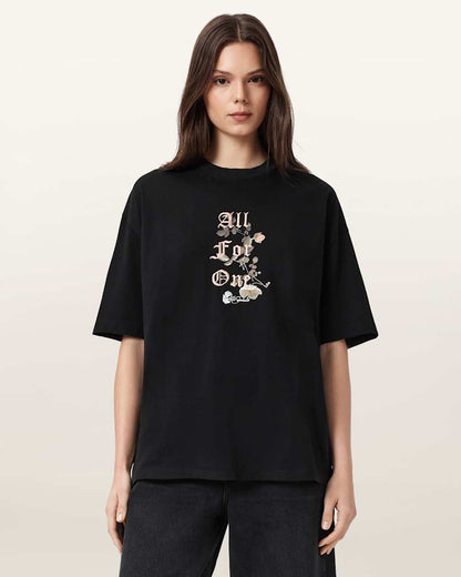 AllSaints Oneness Etta Oversized T Shirt Women's White Women's