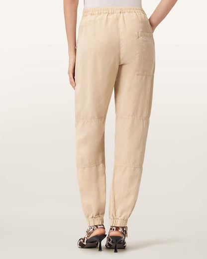 AllSaints Val Cargo Linen Blend Pants Women's Black Women's