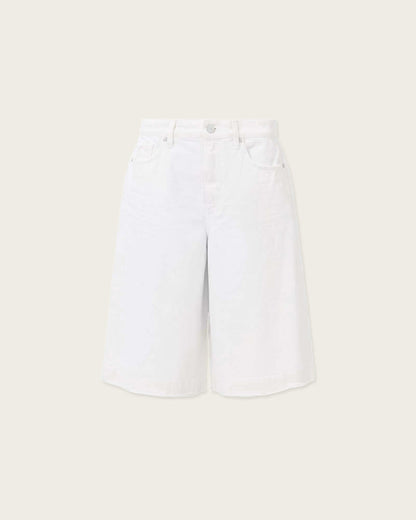 AllSaints Louie Wide Leg Shorts Women's Off White Women's