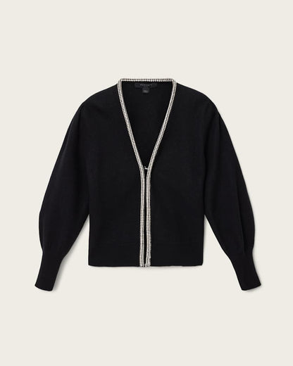 AllSaints Odell Embellished Wool Cardigan Women's Black Women's