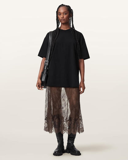 AllSaints Arran Lace Ankle Length Skirt Women's Bitter Brown Women's