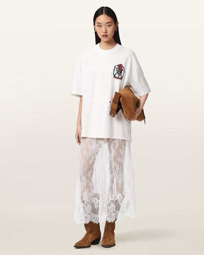 AllSaints Arran Lace Ankle Length Skirt Women's Bitter Brown Women's