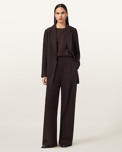 AllSaints Aleida Lightweight Wide Leg Pants Women's Oxblood Red Women's