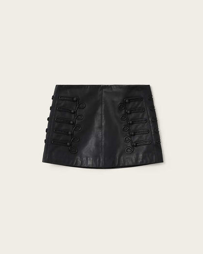 AllSaints Rummy Leather Mini Skirt Women's Black Women's