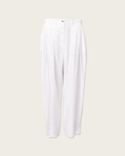 AllSaints Becca Linen Barrel Leg Pants Women's Antique White Women's