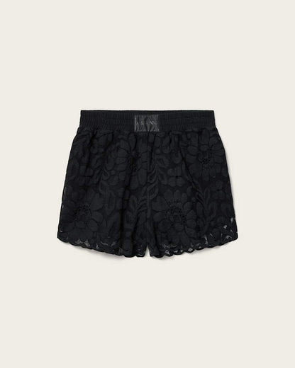 AllSaints Amelie Mid Rise Relaxed Lace Shorts Women's Black Women's