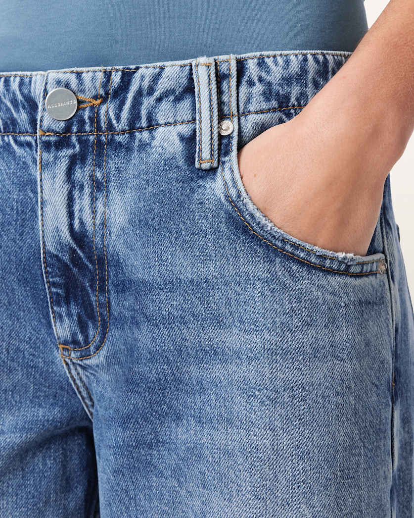 AllSaints Tia Wide Leg Denim Jeans Women's Destroy Indigo Women's