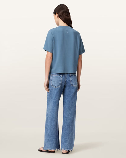 AllSaints Tia Wide Leg Denim Jeans Women's Destroy Indigo Women's