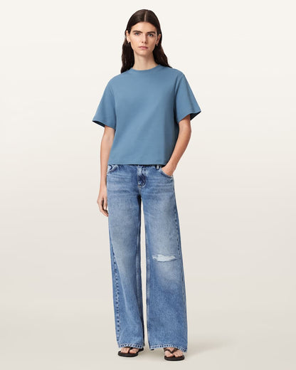 AllSaints Tia Wide Leg Denim Jeans Women's Destroy Indigo Women's