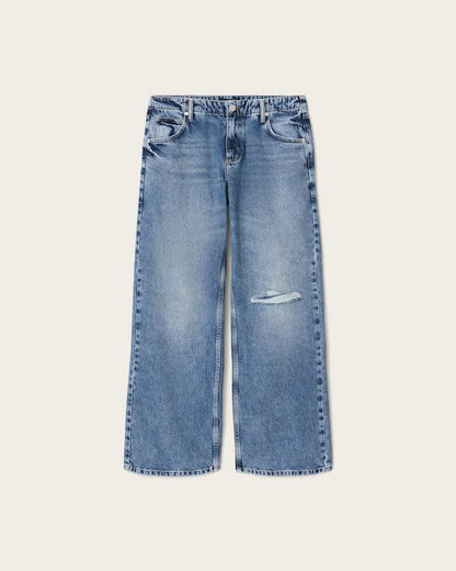 AllSaints Tia Wide Leg Denim Jeans Women's Destroy Indigo Women's