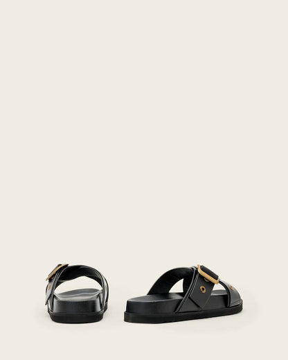 AllSaints Suki Western Leather Sandal Women's Black Women's
