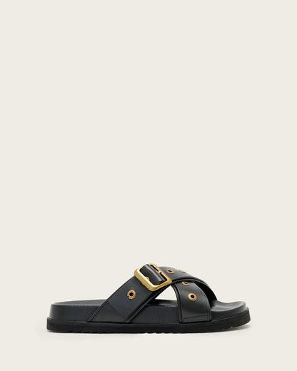 AllSaints Suki Western Leather Sandal Women's Black Women's