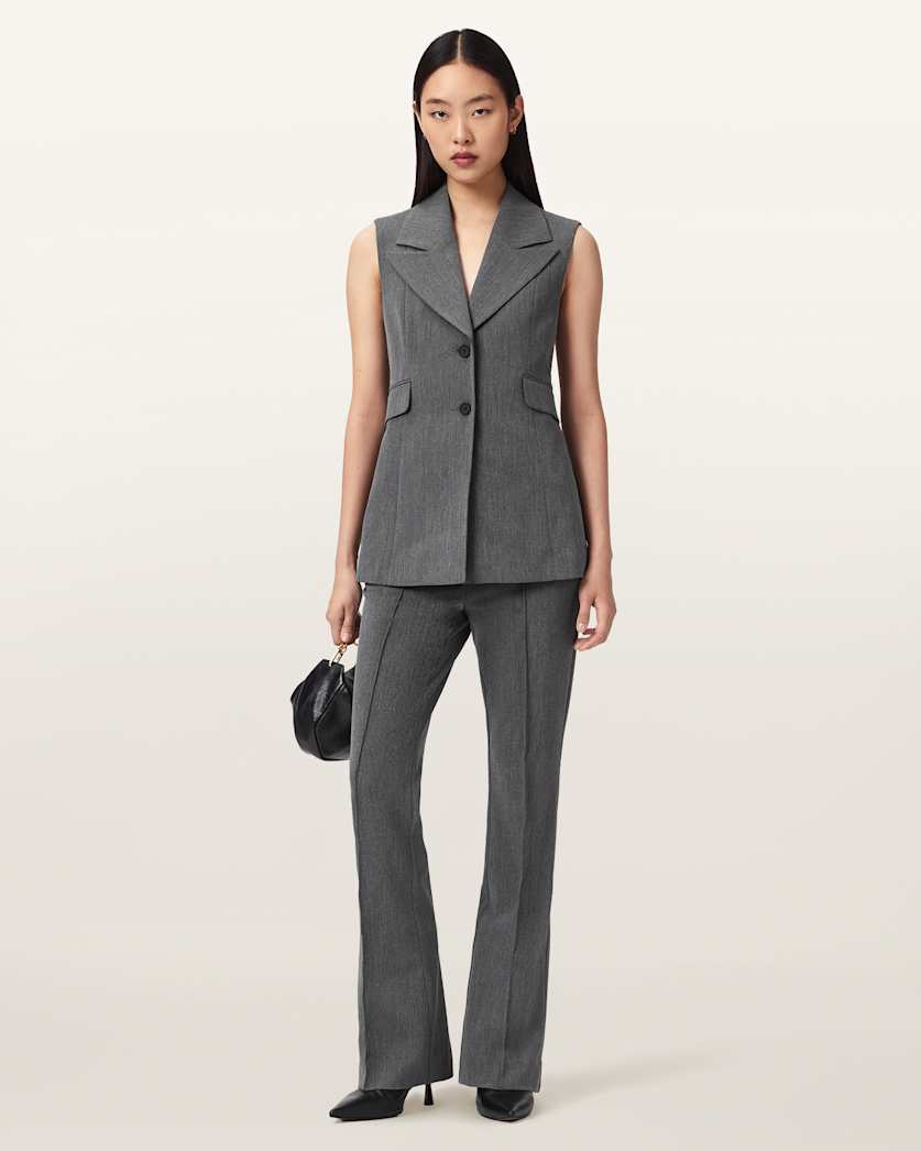 AllSaints Astra Tailored Vest Women's Grey Women's