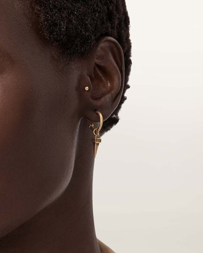 AllSaints Laio Spike Metal Earrings Women's Warm Brass Women's