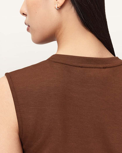 AllSaints Nella Slim Fit Sleeveless Tank Top Women's Fossil White Women's