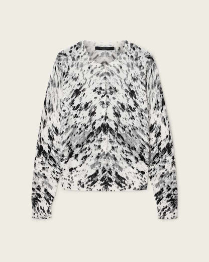 AllSaints Anouk Slim Fit Merino Wool Cardigan Women's Canter Ecru White Women's
