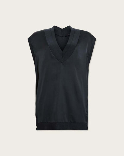 AllSaints Bern Studded Wool Tank Women's Collegiate Blue Women's