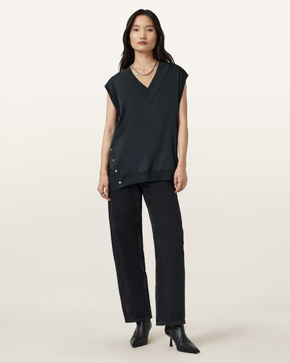 AllSaints Bern Studded Wool Tank Women's Collegiate Blue Women's