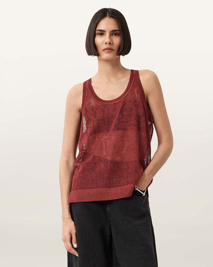 AllSaints Kaito Jacquard Tank Top Women's Carbon Grey Women's