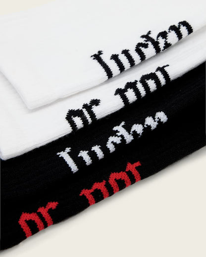AllSaints Lucky Or Not 2 Pack Socks Women's Black/White Women's