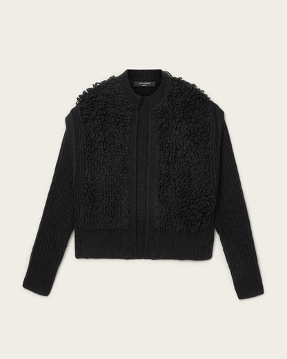AllSaints Elias Knitted Cardigan Women's Black Women's