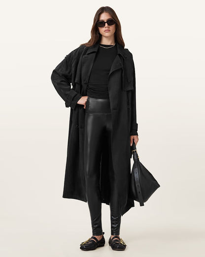 AllSaints Cora High Rise Faux Leggings Women's Black Women's