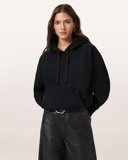AllSaints Talon Underground Sequin Oversized Hoodie Women's Black Women's