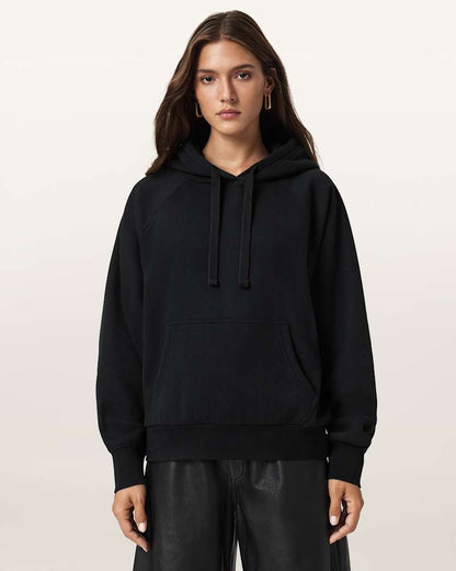 AllSaints Talon Underground Sequin Oversized Hoodie Women's Black Women's