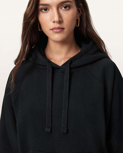 AllSaints Talon Underground Sequin Oversized Hoodie Women's Black Women's