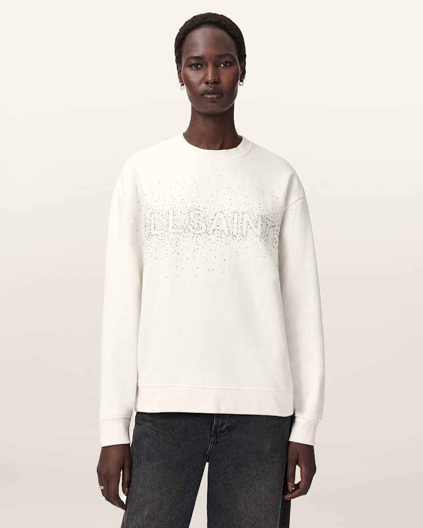 AllSaints Sprinkle Oversized Etta Sweatshirt Women's White Women's