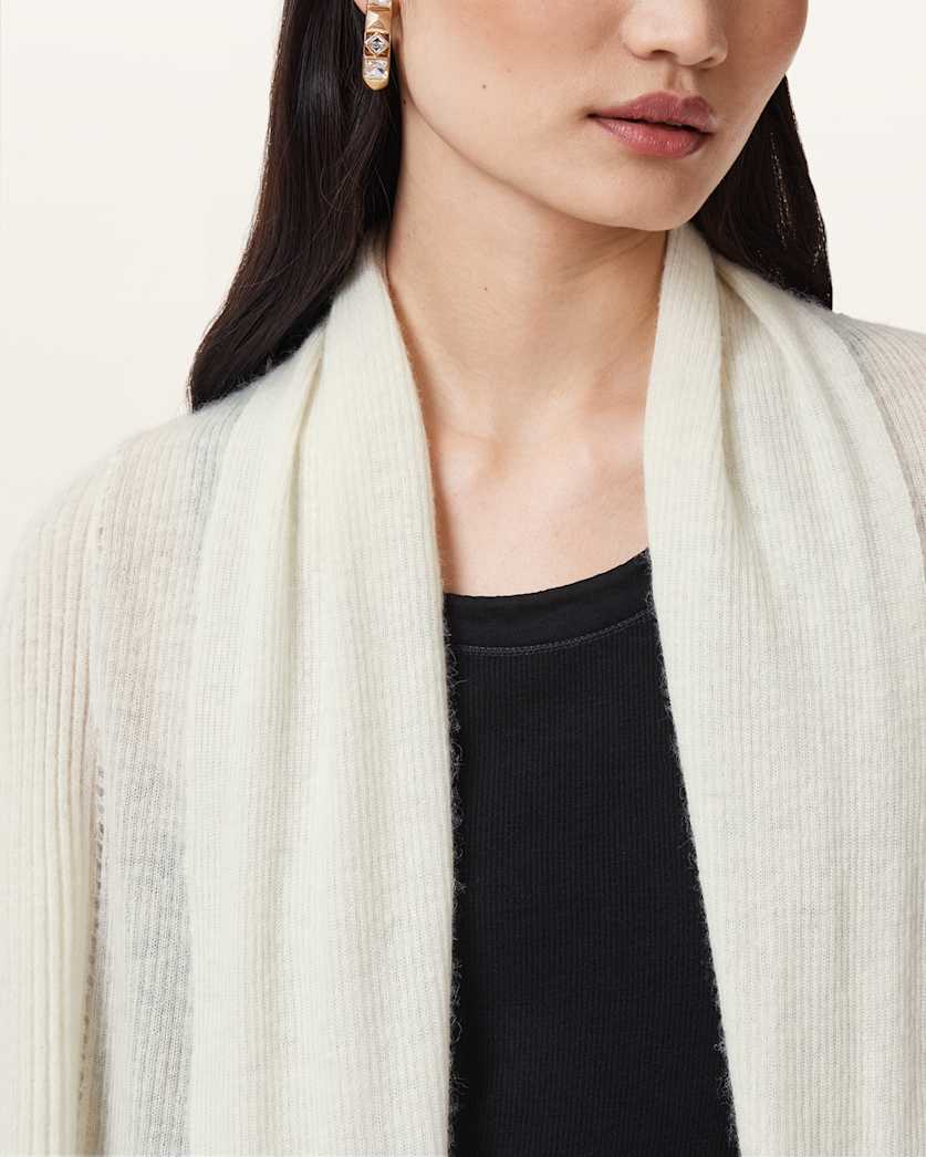 AllSaints Harper Pirate Open Front Cardigan Women's Chalk White Women's