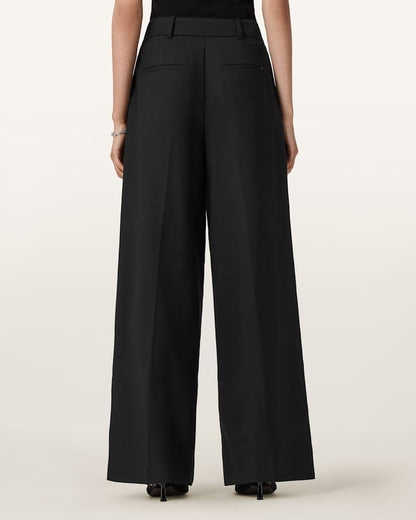AllSaints Noa Wide Leg Trousers Women's Black Women's