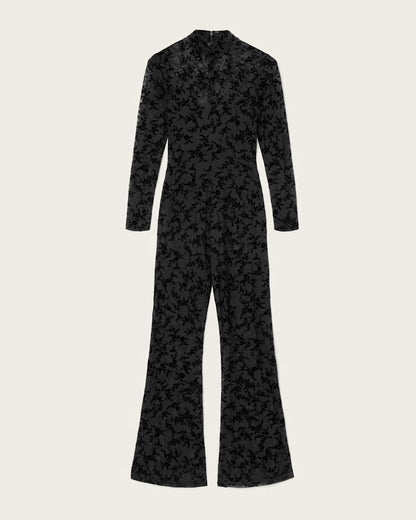 AllSaints Rylee Flock Lace Catsuit Women's Black Women's