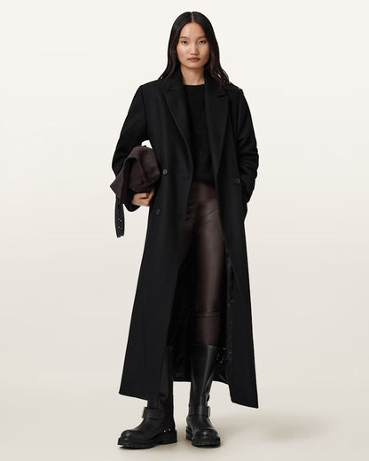 AllSaints Cora Leather Stretch Leggings Women's Bitter Brown Women's