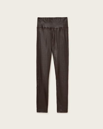 AllSaints Cora Leather Stretch Leggings Women's Bitter Brown Women's