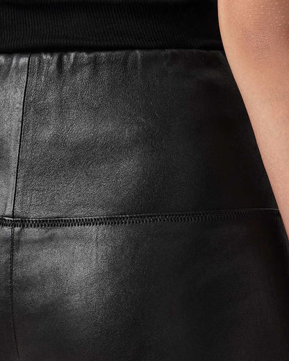 AllSaints Cora Leather Stretch Leggings Women's Bitter Brown Women's