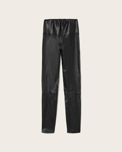 AllSaints Cora Leather Stretch Leggings Women's Bitter Brown Women's