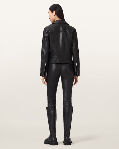 AllSaints Cora Leather Stretch Leggings Women's Bitter Brown Women's