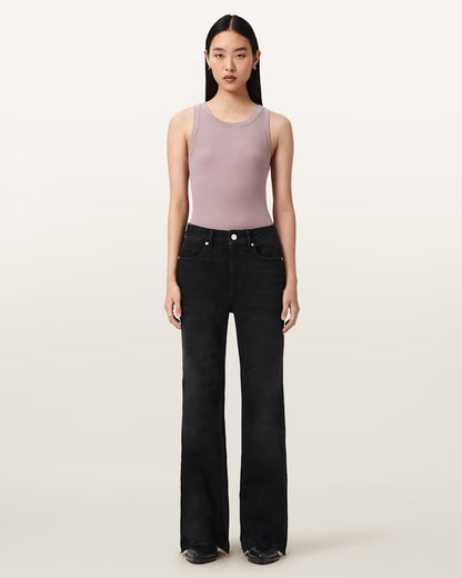 AllSaints Ember Flared Denim Jeans Women's Washed Black Women's