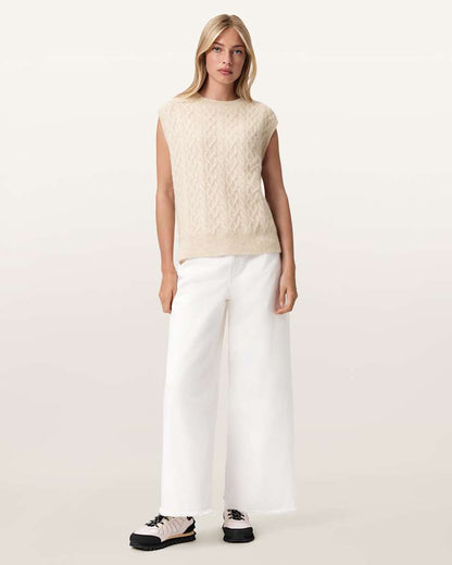 AllSaints Sirius Cable Tank Women's Rattan Brown Women's