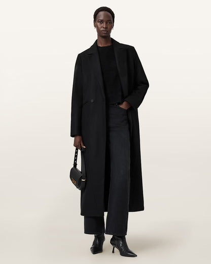 AllSaints Nellie Double Breasted Coat Women's Black Women's
