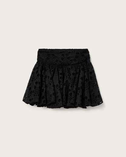 AllSaints Dotty Broderie Mini Skirt Women's Black Women's