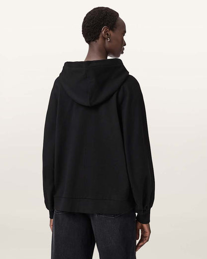 AllSaints Artia Embos Relaxed Hoodie Women's Black Women's