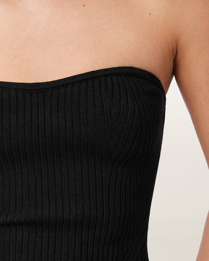 AllSaints Cruz Bandeau Slim Fit Top Women's Black Women's