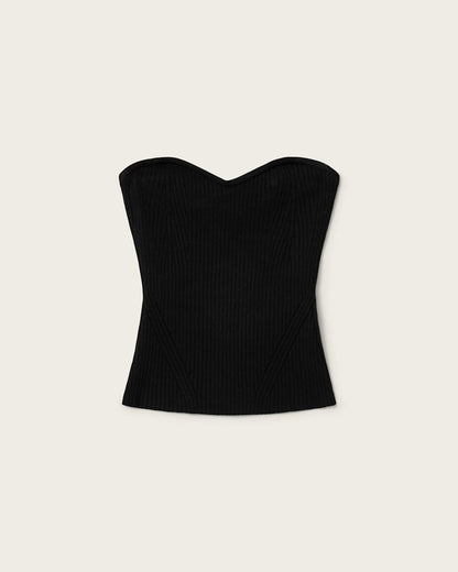 AllSaints Cruz Bandeau Slim Fit Top Women's Black Women's