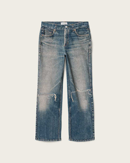 AllSaints Ida Terry Straight Leg Illusion Of Denim Pants Women's Illusion Tint Blue Women's