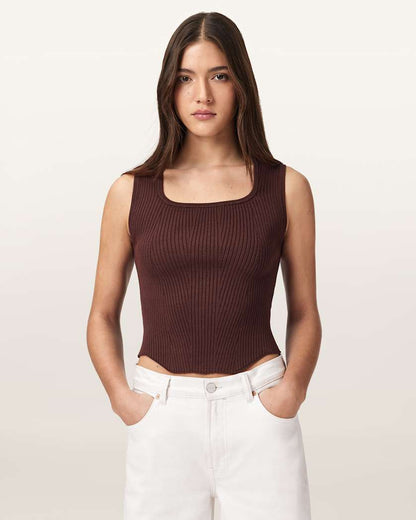 AllSaints Cruz Slim Fit Bodice Women's Burnt Umber Women's