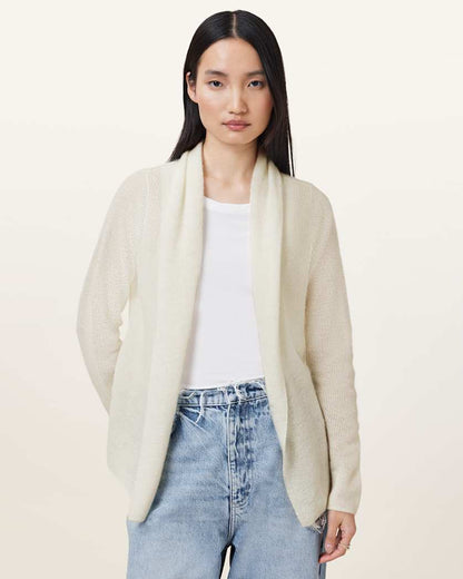 AllSaints Laina Knitted Cardigan Women's Chalk White Women's