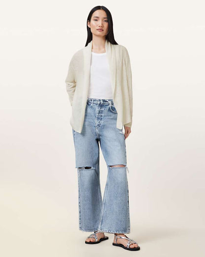 AllSaints Laina Knitted Cardigan Women's Chalk White Women's